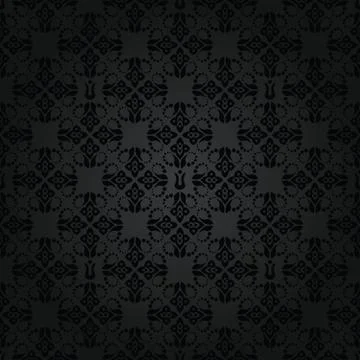 Seamless black small elements wallpaper Stock Illustration