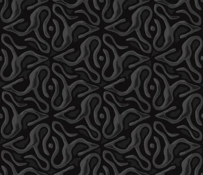 Seamless black tribal pattern. Ethnic background. Vector Stock Illustration