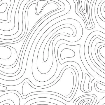 Seamless black vector texture smooth lines and circles. Blank for printing on Stock Illustration