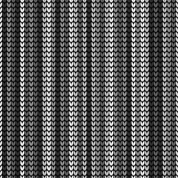 Seamless black vertical knitting Stock Illustration