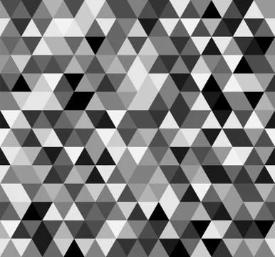Seamless black white abstract pattern. Geometric print composed of triangles. 스톡 일러스트