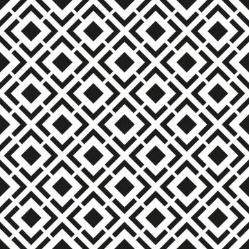 Seamless black - white geometric pattern Stock Illustration