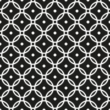 Seamless black - white geometric pattern Stock Illustration