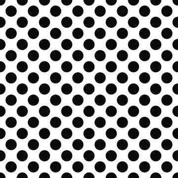 Seamless black white polka dot pattern イラスト素材