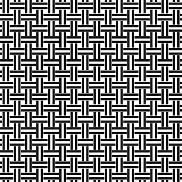 Seamless black white weave pattern Stock Illustration