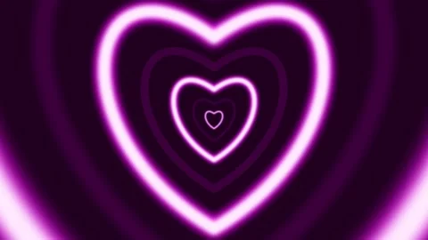 Seamless blinking bright heart shape in pink colour Stock Footage 230169453