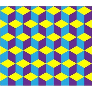 Seamless blocks - colourful optical illusion Stock Illustration