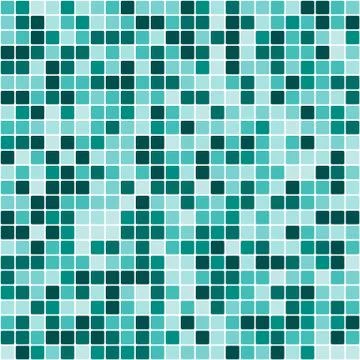 Seamless blue abstract pattern. Geometric print composed of blue, green, turq Stock Illustration
