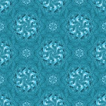 Seamless blue abstract pattern Stock Illustration