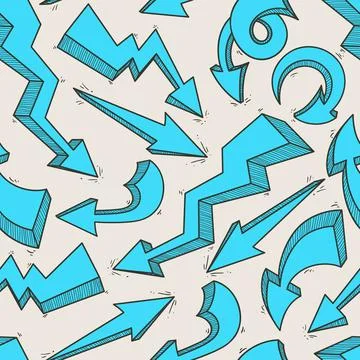 Seamless blue arrows Ilustración de archivo