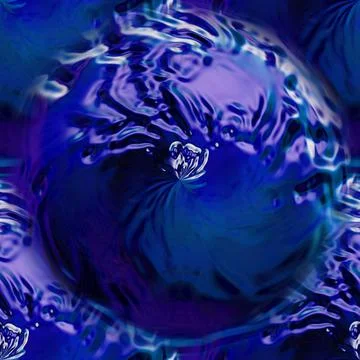 Seamless blue background with round textures. Beautiful wavy abstraction.  Stock Illustration