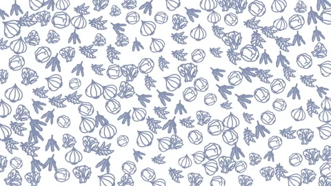 Seamless Blue Botanical Pattern Digital Paper for Crafting and Designs Stock Footage 321639093