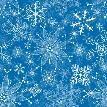 Seamless blue christmas pattern Stock Illustration