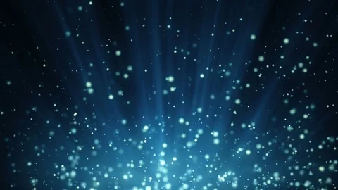 Seamless blue festive background with light rays and particles Stock Footage