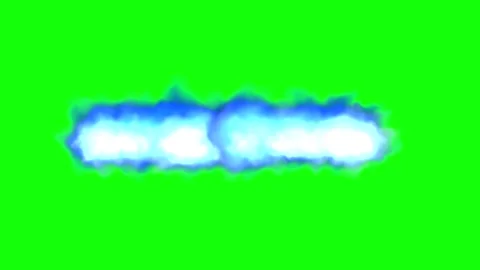 Seamless Blue Fire Burning Flame Green Chroma Background Horizontal Video Effect Stock Footage 302895941