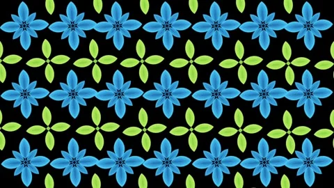 Seamless blue flower Stock Footage 304399691