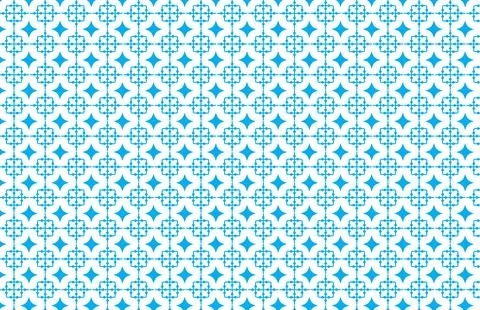 Seamless Blue Geometric Moroccan Tile Pattern Background With Ornamental Is.. イラスト素材