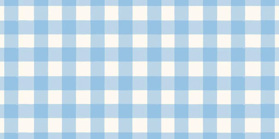 Seamless blue gingham checkered pattern Stock Illustration