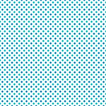 Seamless blue green boxes pattern on white base Stock Illustration