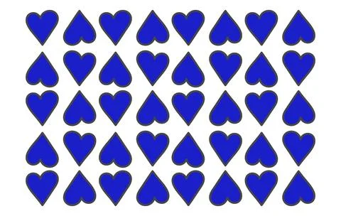 Seamless blue hearts pattern background, Geometric love symbol background tex Stock-Illustration