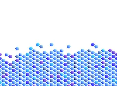 Seamless blue honeycomb pattern background イラスト素材