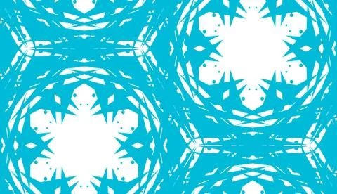 Seamless Blue Kaleidoscope Pattern Stock Illustration