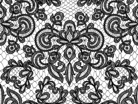Seamless blue lace Stock Illustration