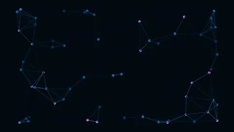 Seamless blue neon grid abstract background for modern technological display Stock Footage 341056218