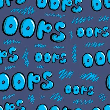Seamless blue oops Illustrazione stock
