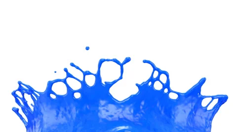 Seamless blue paint splash in slow motion, alpha included (FULL HD) Video stock 39503871