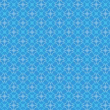 Seamless blue pattern with bright blue and white abstract elements Stock Illustration