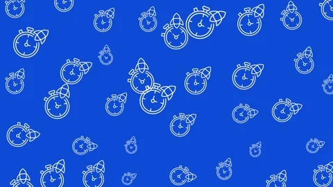 Seamless Blue Pattern Featuring Abstract White Love Molecular Connection Lines Stock Footage 345539094