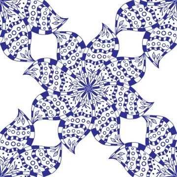 Seamless blue pattern Stock Illustration