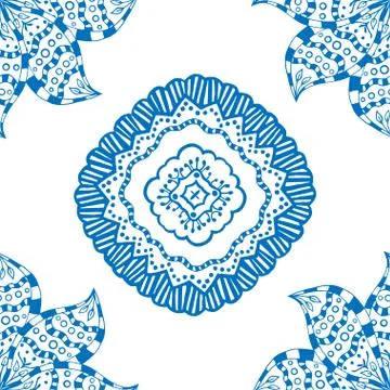 Seamless blue pattern Stock Illustration