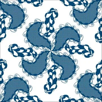 Seamless blue pattern Illustrazione stock