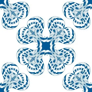 Seamless blue pattern Illustrazione stock