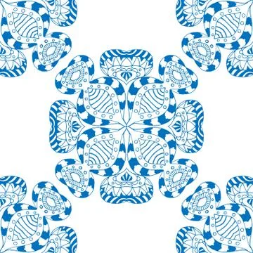 Seamless blue pattern Stock Illustration