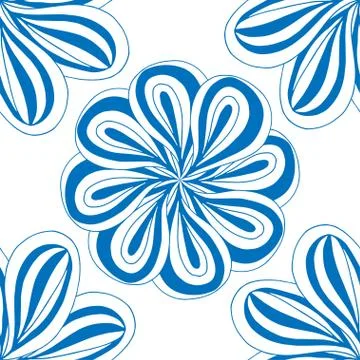 Seamless blue pattern Illustrazione stock