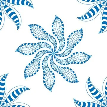 Seamless blue pattern Illustrazione stock