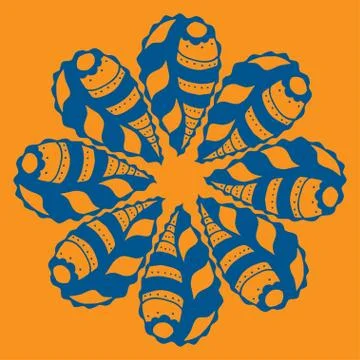 Seamless blue pattern Illustrazione stock