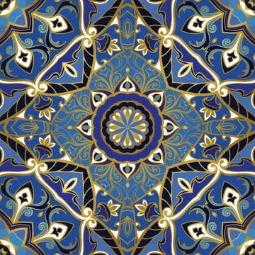 Seamless blue pattern. Stock Illustration