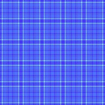 Seamless blue pixelated plaid pattern offers a modern digital twist on clas.. 스톡 일러스트