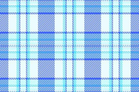 Seamless blue plaid pattern, cool tones. Perfect for textile design, backgrou Stock Illustration