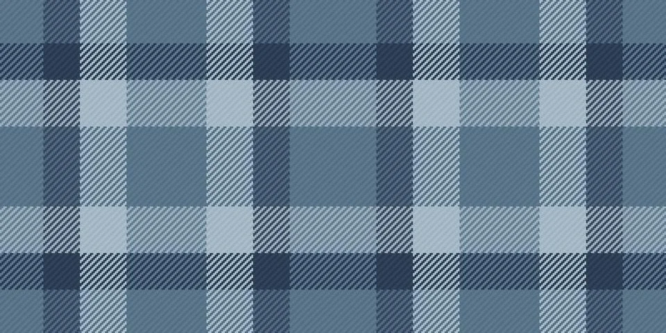 This seamless blue plaid pattern features a classic tartan texture, perfect f Stock Illustration
