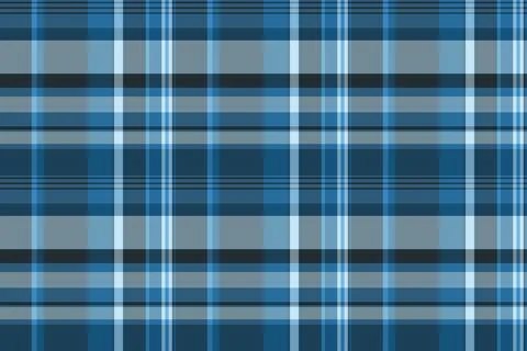 A seamless blue plaid pattern featuring classic tartan lines in cool shades.  Stock Illustration