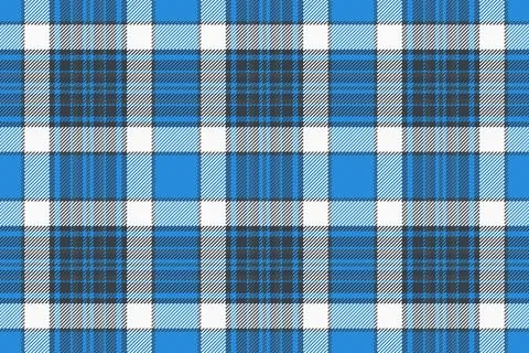 Seamless blue plaid pattern featuring a classic tartan textile design. This v 库存插图