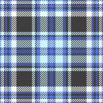 Seamless blue plaid pattern, vector illustration featuring a classic tartan c Stock Illustration