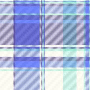 A seamless blue plaid textile pattern featuring refreshing turquoise accents. Stock Illustration