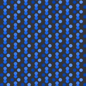 Seamless blue Polka Dot Tile Vector Pattern on Black Background for Wallpap.. Stock Illustration