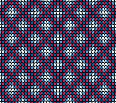 Seamless blue rhombus Stock Illustration